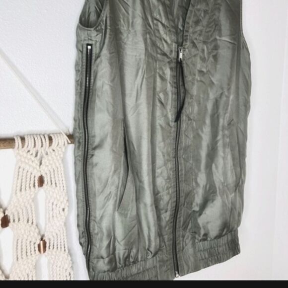 Rag & Bone SILK New Runway   Zig Zag Vest Vitiver Jacket in Sage - Picture 3 of 8